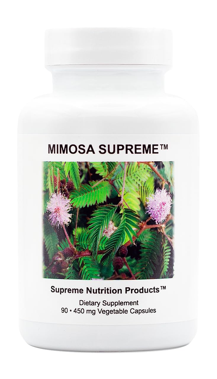 Supreme Nutrition Mimosa Supreme bottle with capsules for a calming evening routine