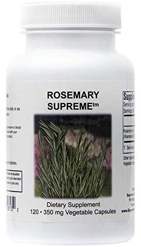 Supreme Nutrition Rosemary Supreme bottle and capsules for daily use.