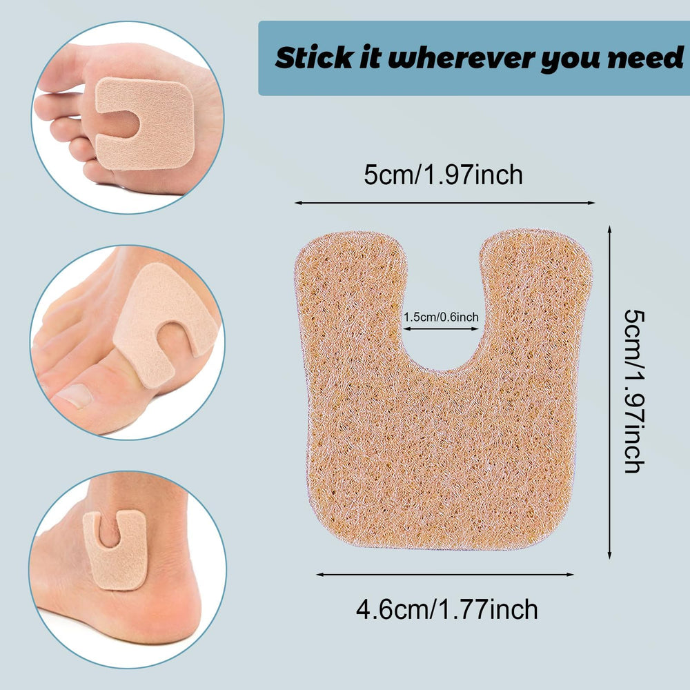 Suptizizkz forefoot pads applied to a shoe to demonstrate easy self-adhesive fit.