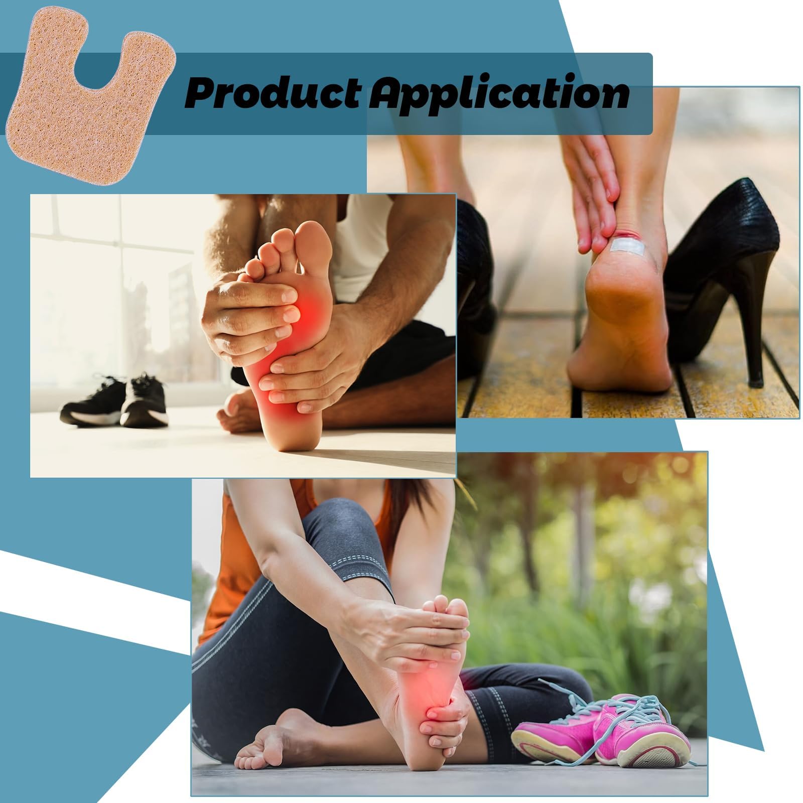 Suptizizkz self-adhesive pad application shows secure all-day padding.