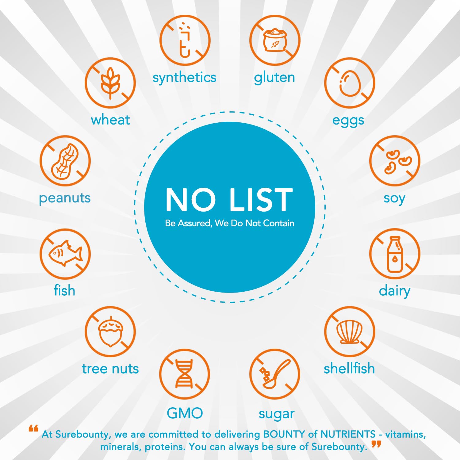 Vegan non-GMO label on Surebounty Akkermansia product packaging