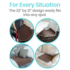 SURES chair pad on car seat offering travel-ready protection
