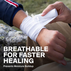 SurviveX lint-free latex-free gauze reduces sticking during changes.