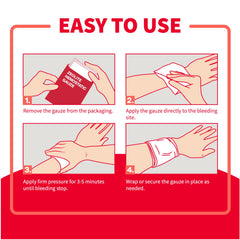 Flexible 3x4 gauze for packing or wrapping.