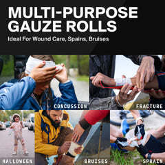 SurviveX breathable gauze roll facilitates airflow for comfortable wear.