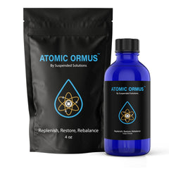 Suspended Solutions Atomic ORMUS bottle 4oz, ideal for daily focus and energy.