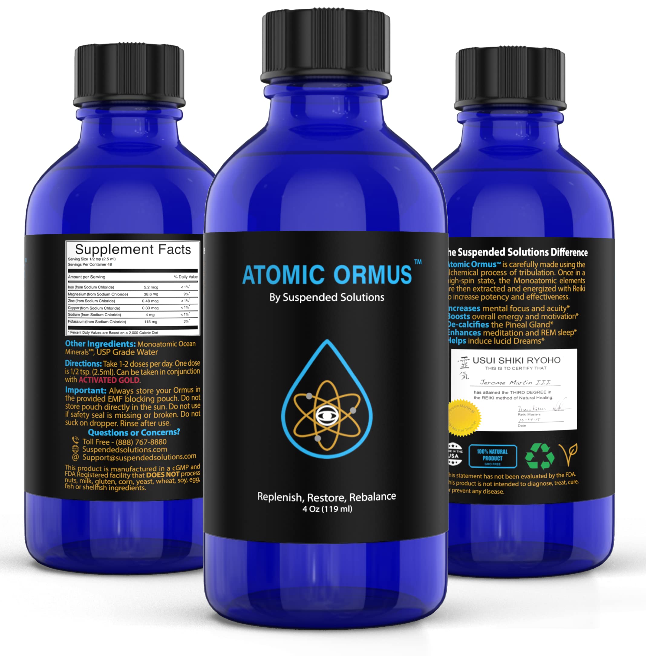 Suspended Solutions Atomic ORMUS EMF storage pouch, protective on-the-go accessory.