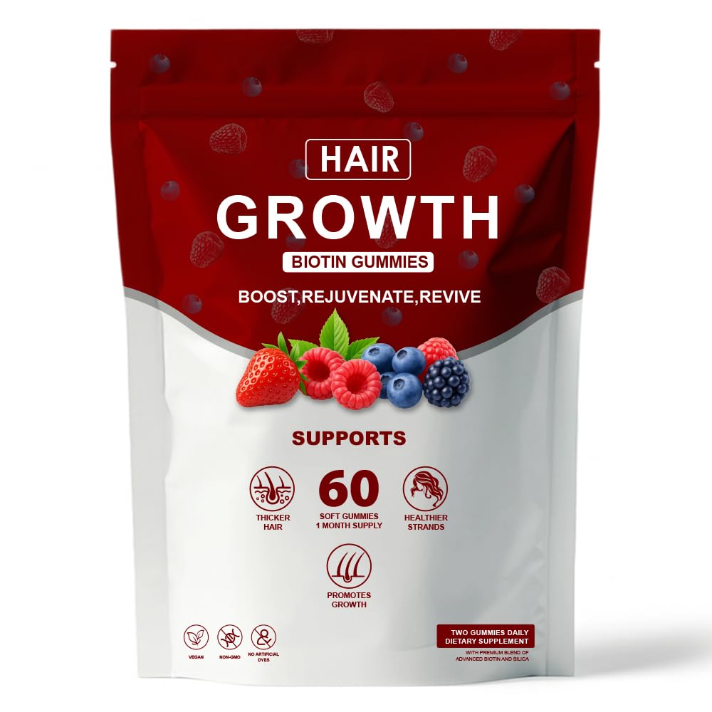 SUUDUUL Lumin Hair Growth Gummies bottle close-up shows non-GMO formulation for healthier hair.