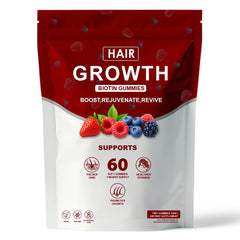 SUUDUUL Lumin Hair Growth Gummies bottle close-up shows non-GMO formulation for healthier hair.
