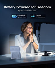SUXIO lamp on adjustable stand for optimal desk placement and mood boost