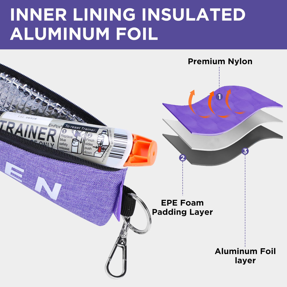 Suzamed compact epipen case fits one auto-injector for everyday carry