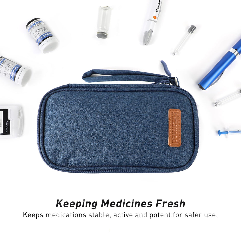 Lightweight diabetic supplies organizer ideal for on-the-go use.