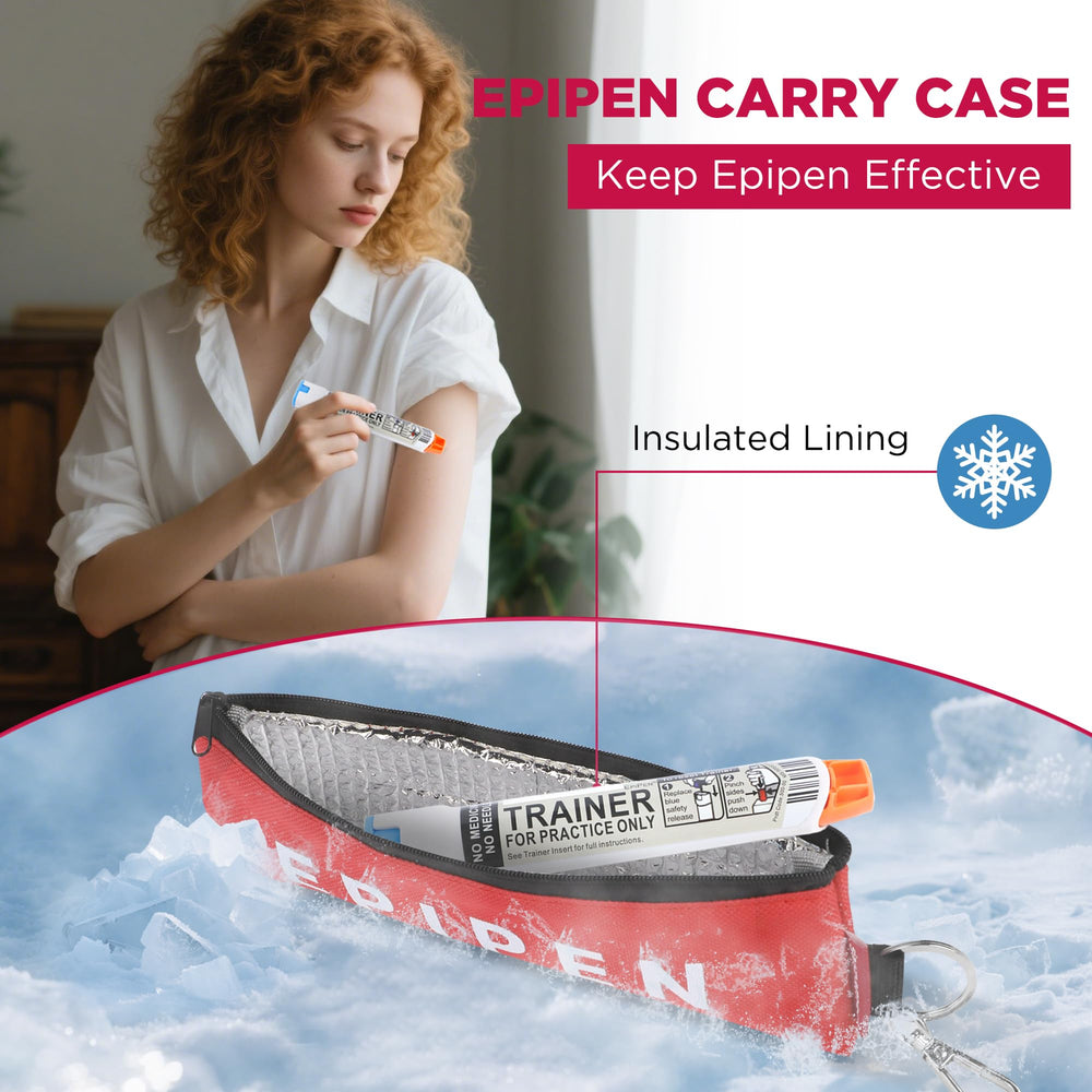 Suzamed EpiPen carry case interior insulation detail maintains temperature
