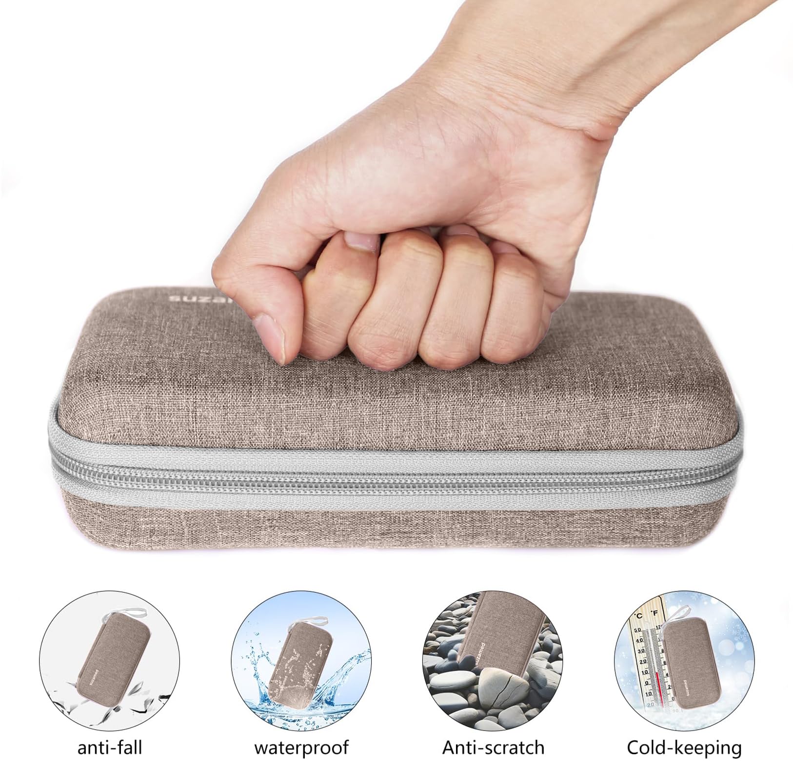 Suzamed estuche insulina viaje con diseño práctico y fácil de transportar