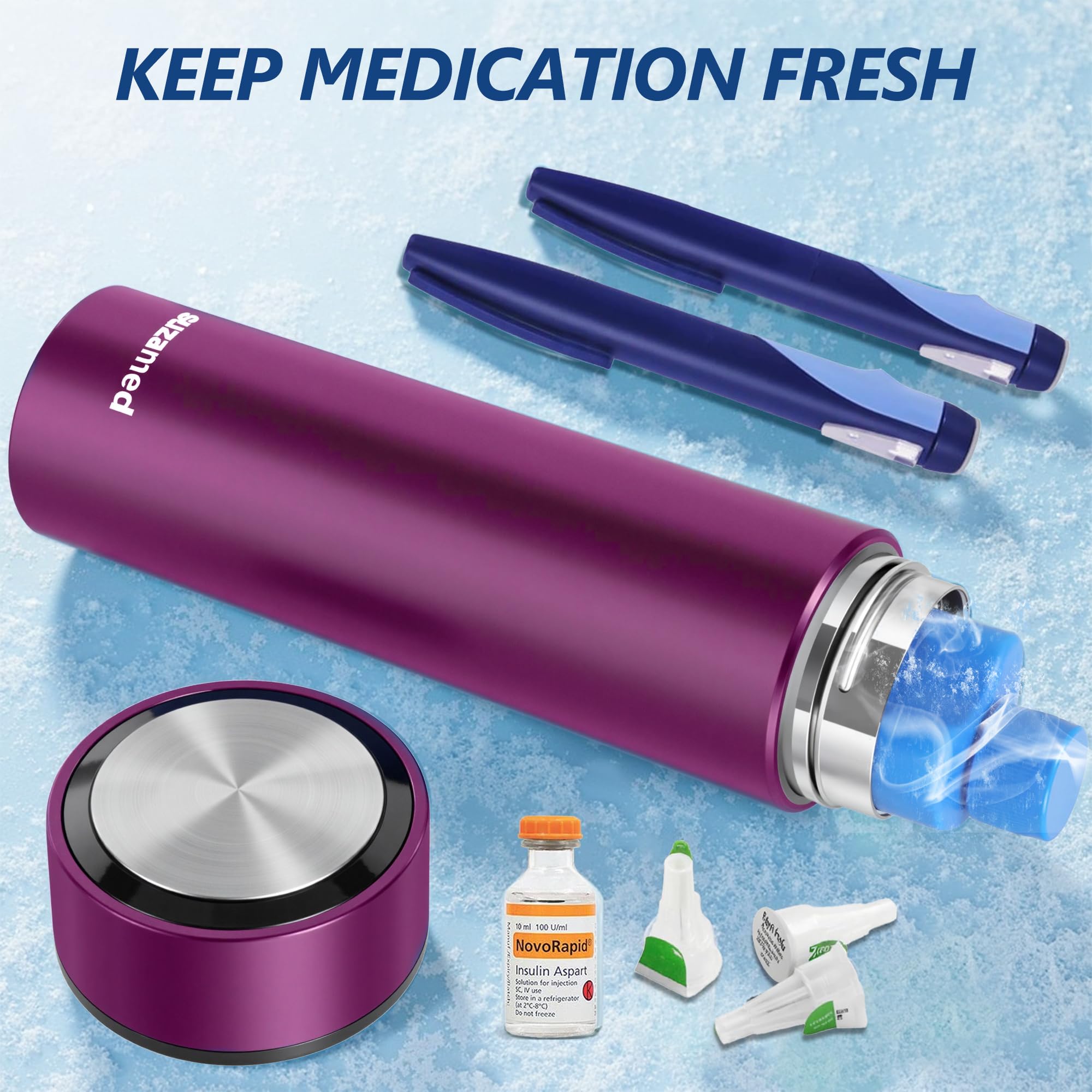 Interior space showing room for 3–4 insulin pens inside the case