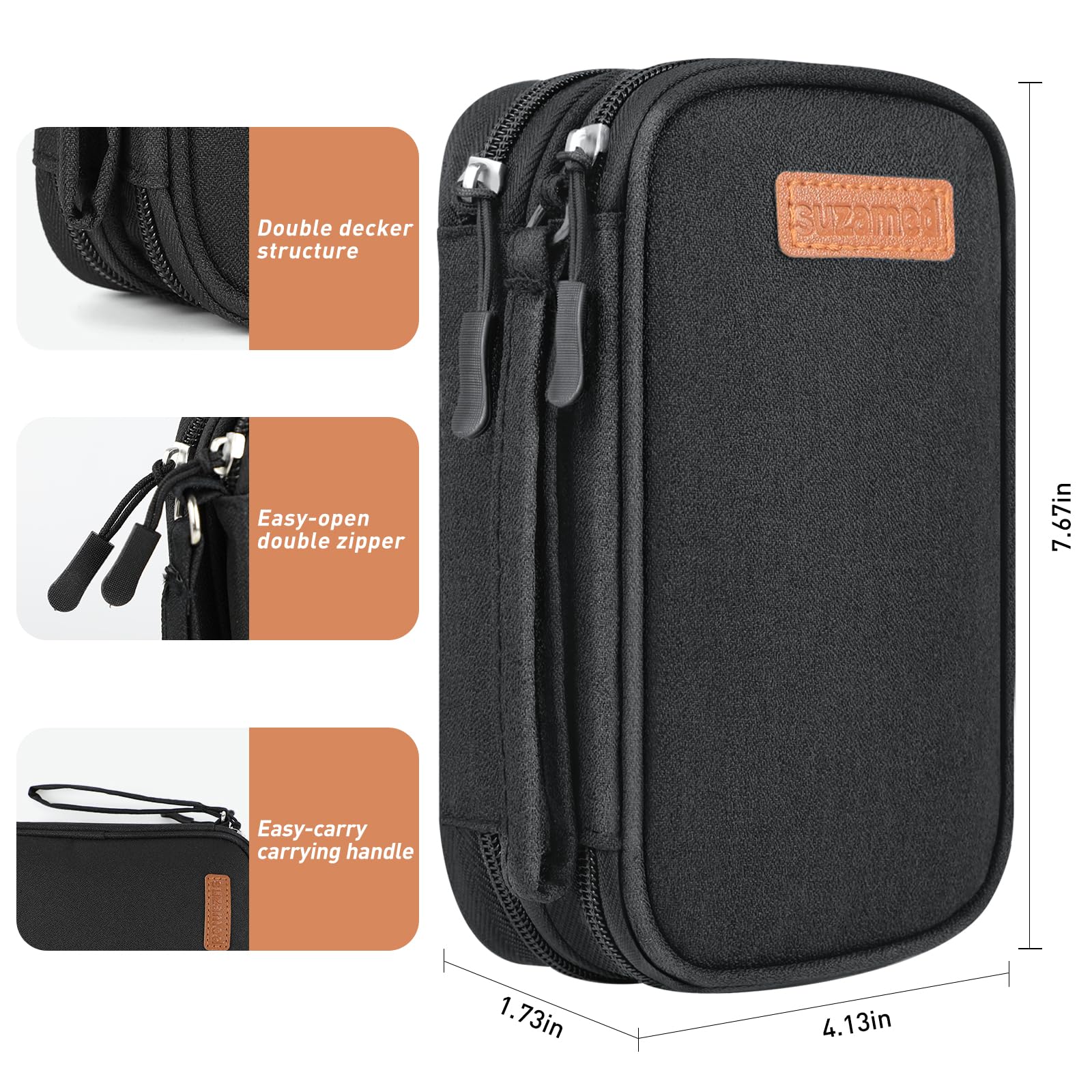 Suzamed insulin cooler travel case side view highlighting slim profile for travel