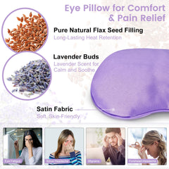 SuzziPad lavender aromatherapy eye mask with silky satin for soothing comfort