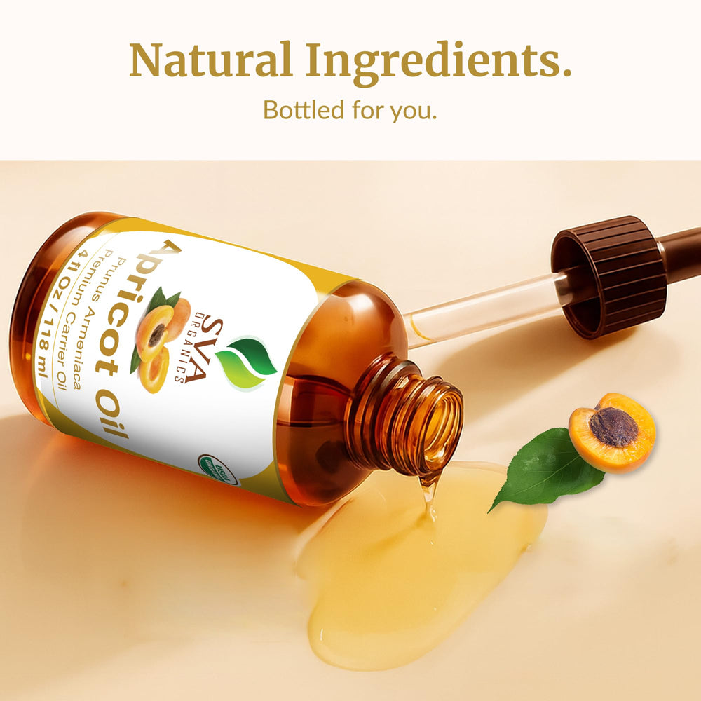 SVA Apricot Seed Oil bottle with dropper for controlled application.