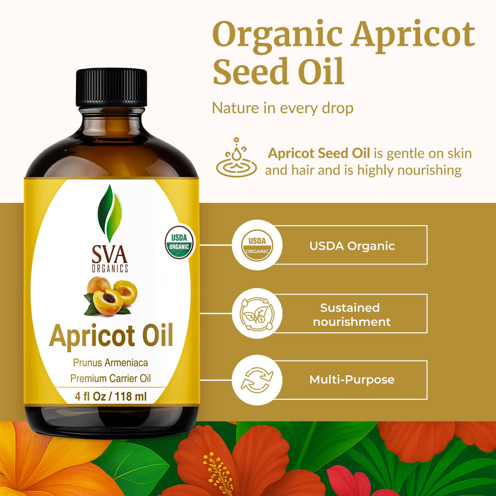 SVA Apricot Seed Oil dropper use for targeted scalp and hair nourishment.