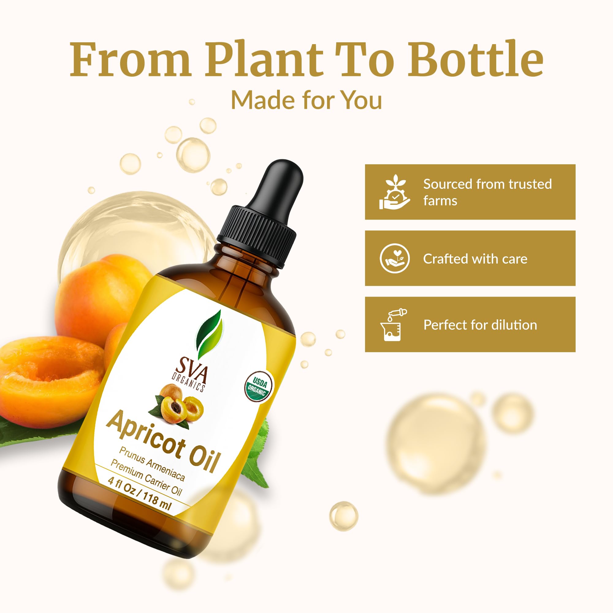 SVA Apricot Seed Oil used during scalp massage for relaxation and conditioning.