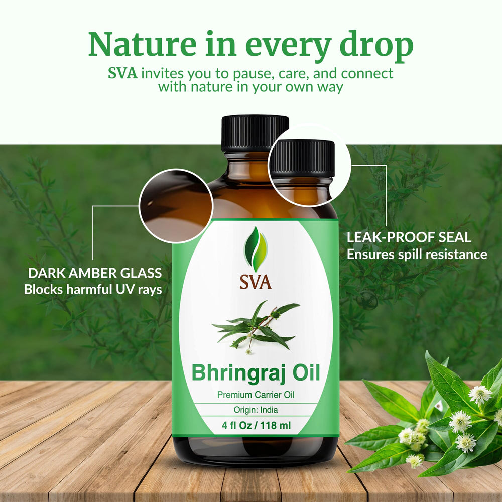 SVA Bhringraj oil on skin for gentle moisture