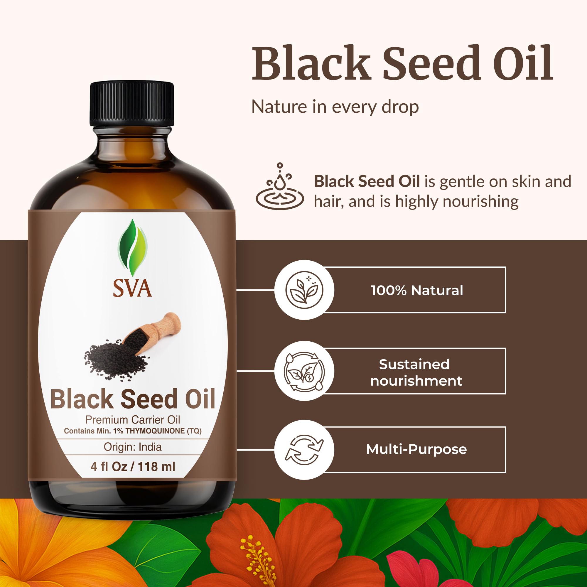 Close-up of scalp massage with SVA Black Seed Oil