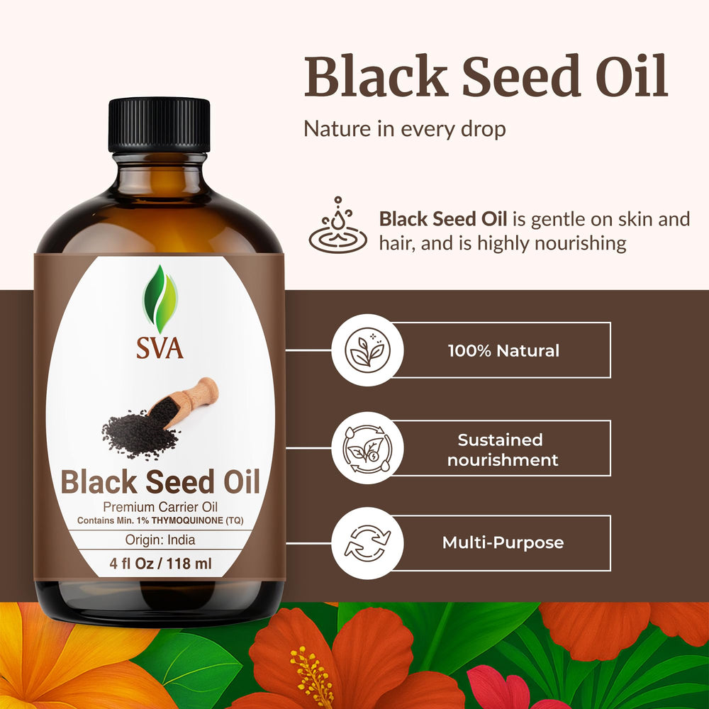 Close-up of scalp massage with SVA Black Seed Oil