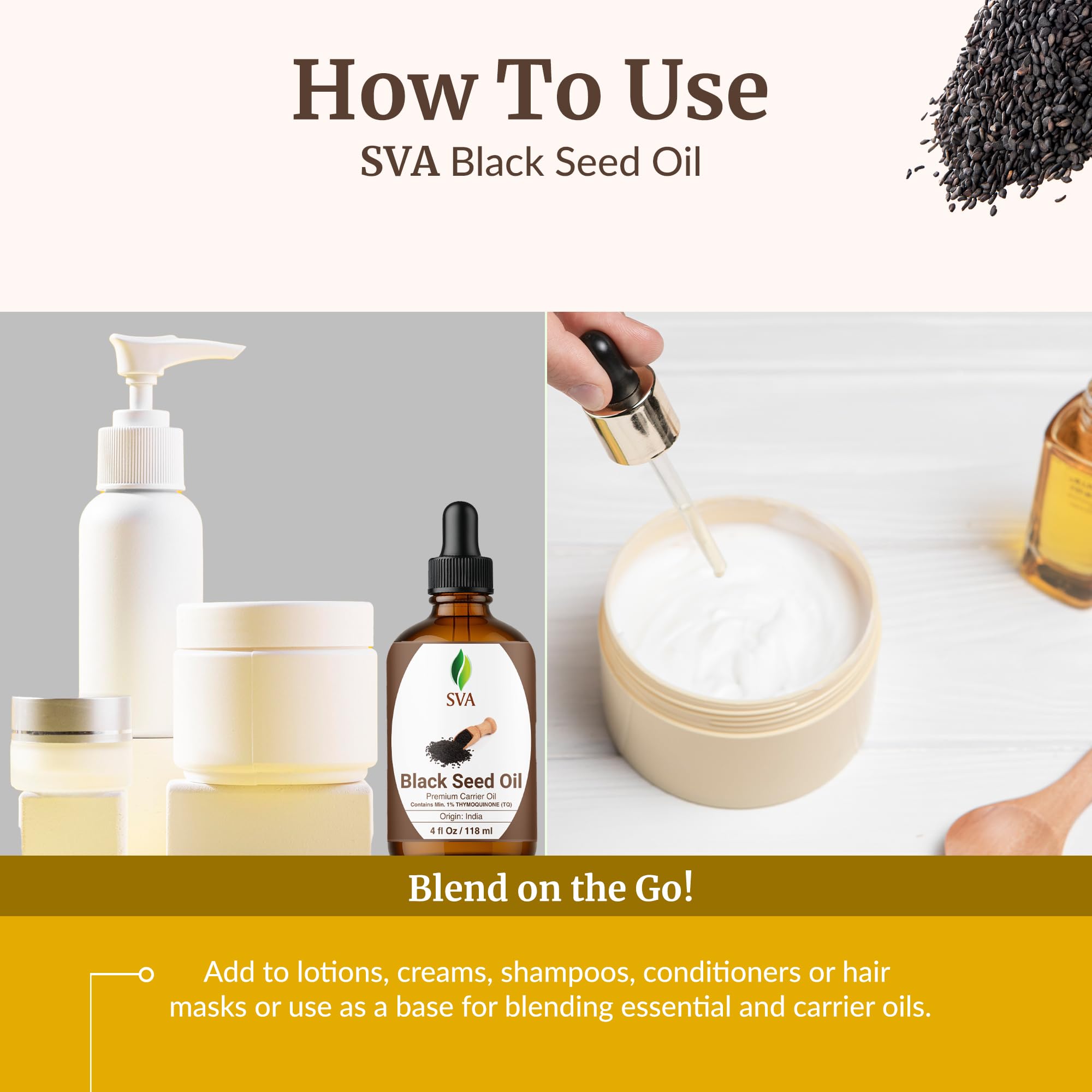 Combining SVA Black Seed Oil with shampoo for hair care routine