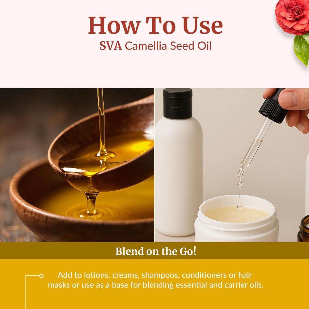SVA Camellia Oil used in soaps and cosmetics formulation