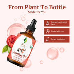 SVA Camellia Oil blends with shampoo for hair care