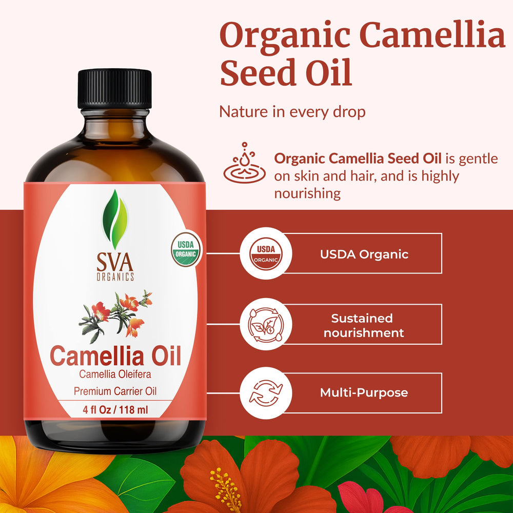 SVA Camellia Oil with dropper ready for targeted scalp massage