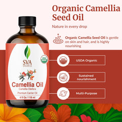 SVA Camellia Oil with dropper ready for targeted scalp massage