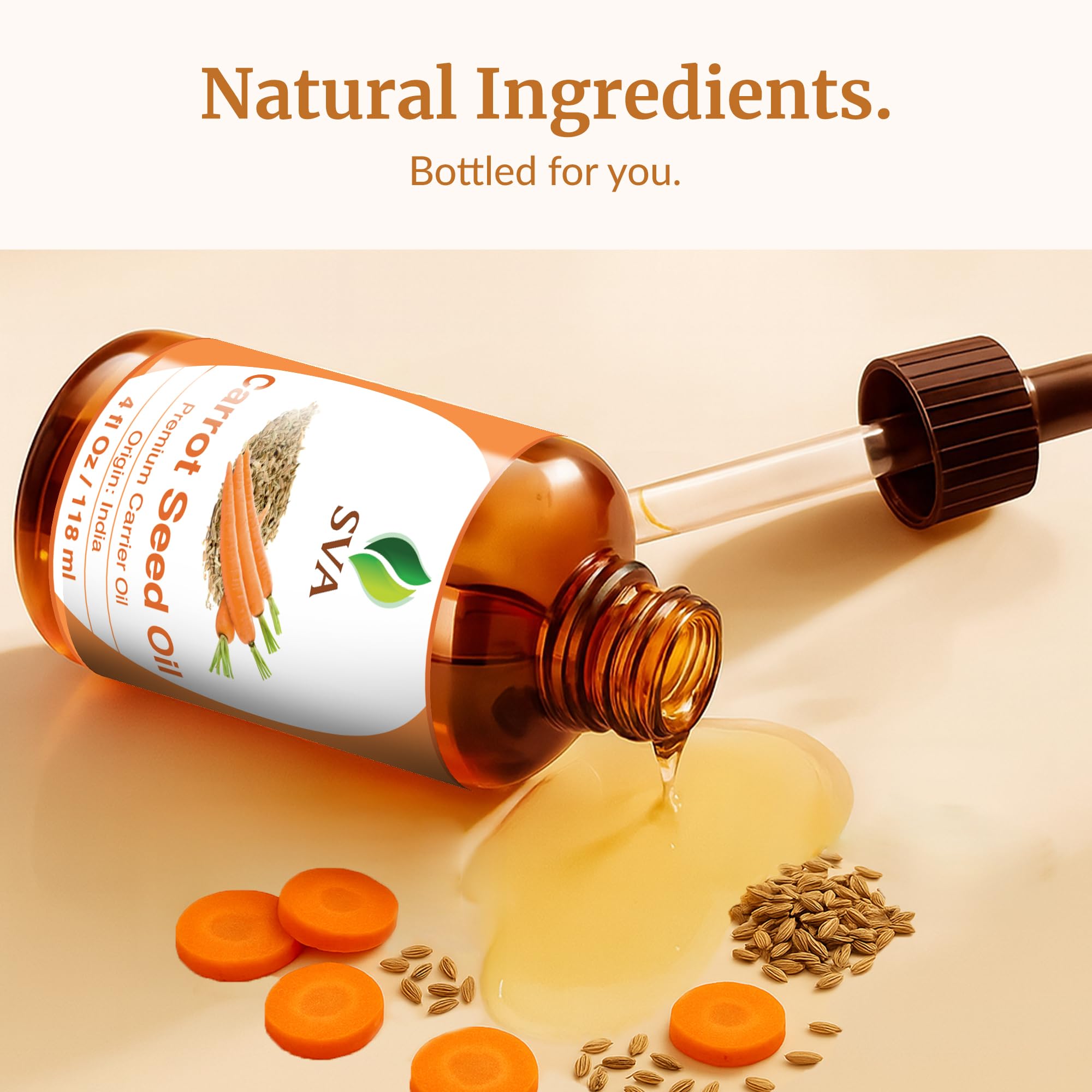 SVA Carrot Seed Oil body massage oil with quick absorption