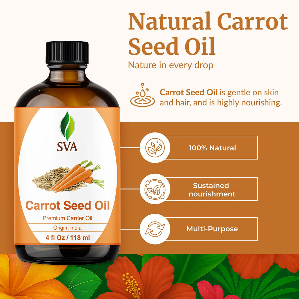SVA Carrot Seed Oil dropper pouring for scalp application