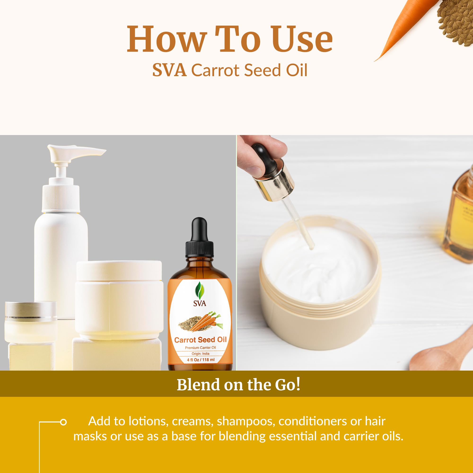 SVA Carrot Seed Oil night use for overnight hydration
