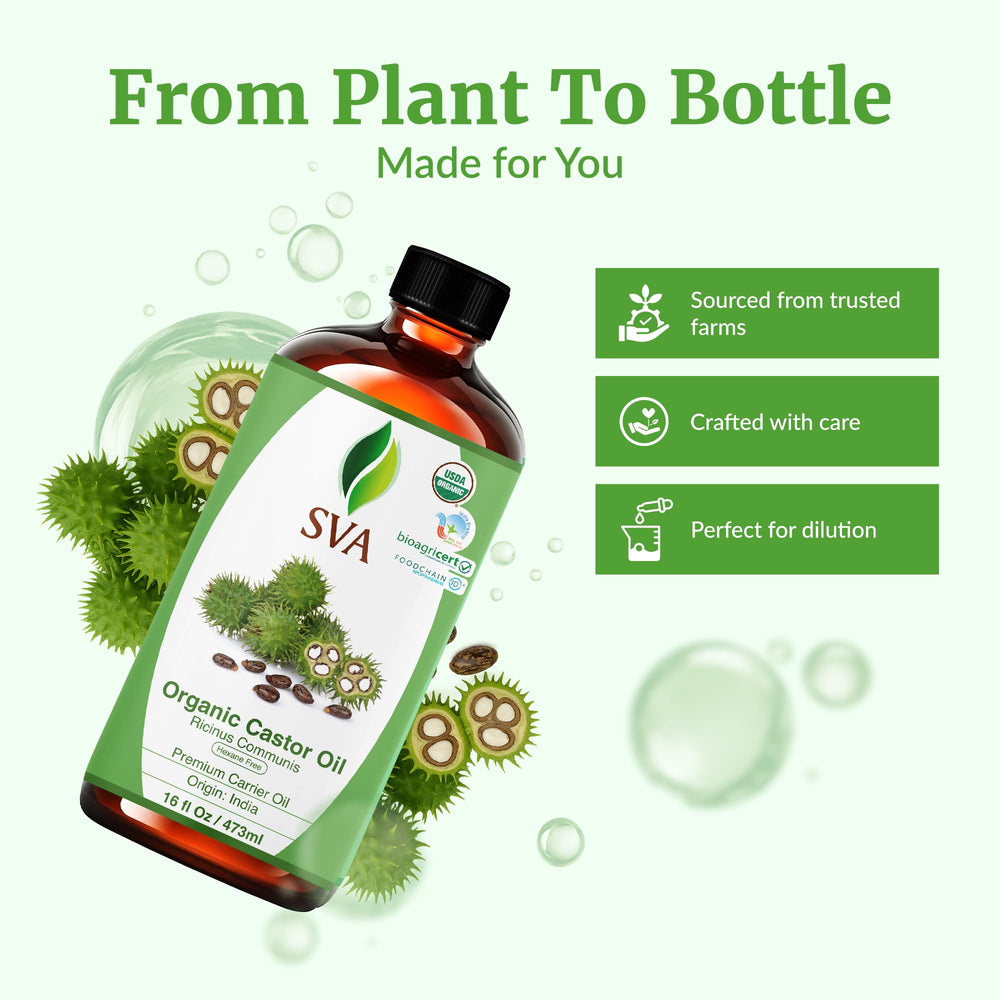SVA Castor Oil supports scalp massage and deeper hydration.