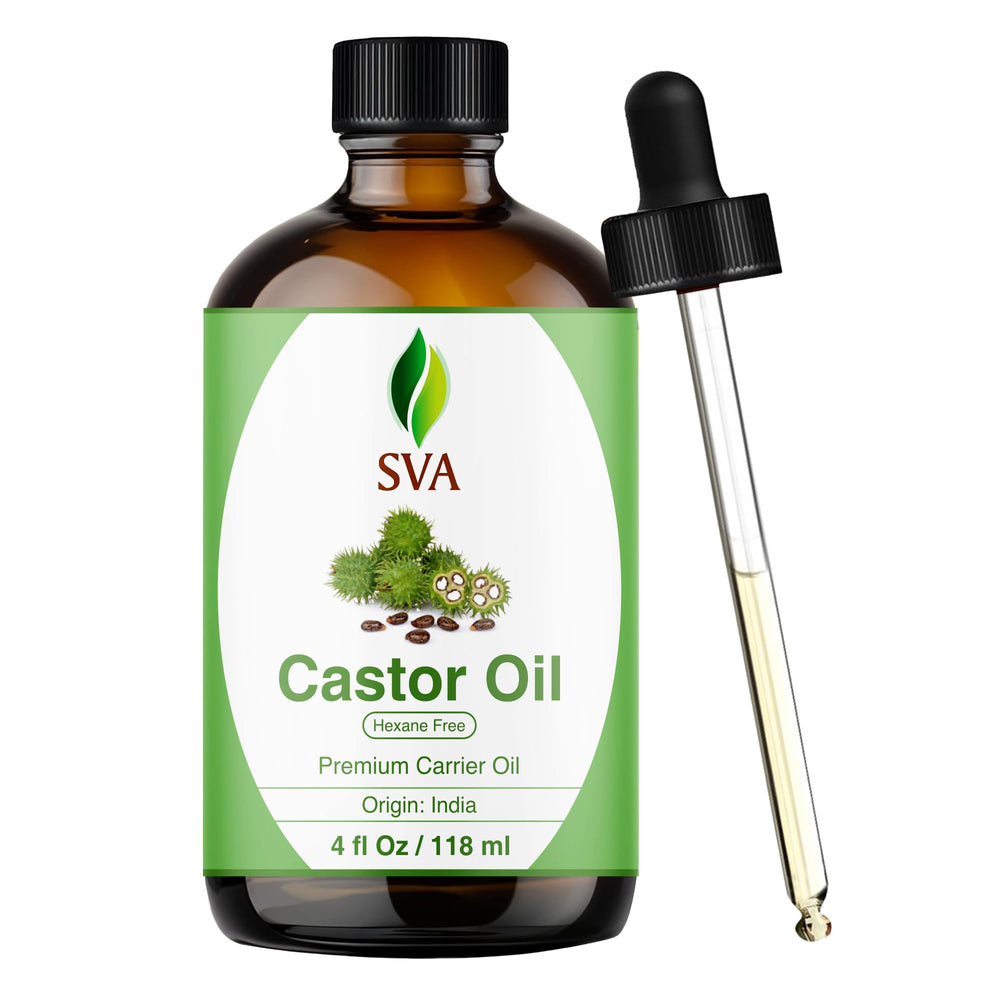 SVA Castor Seed Oil bottle with dropper for precise application