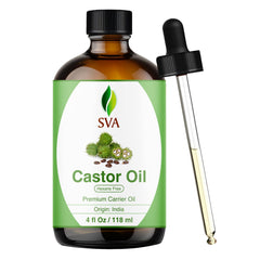 SVA Castor Seed Oil bottle with dropper for precise application