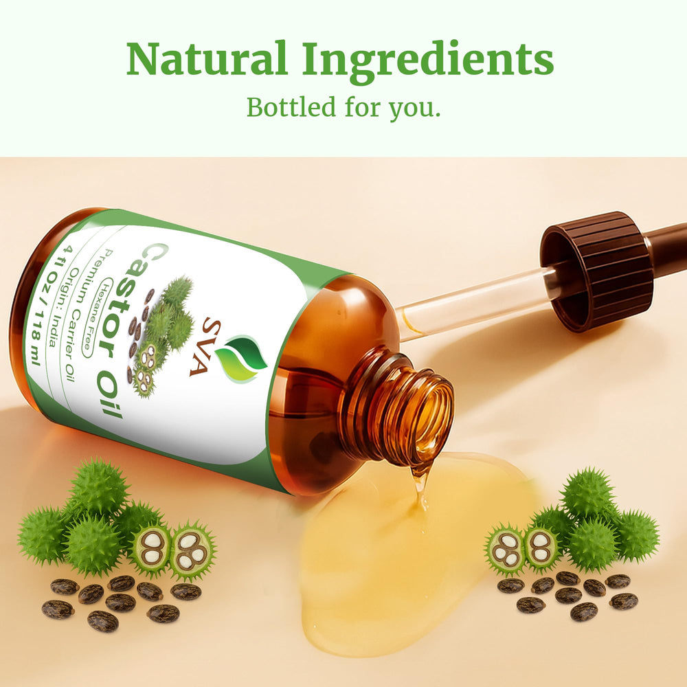 Overnight hair oiling with SVA Castor Seed Oil for deeper conditioning