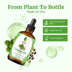 Scalp massage using SVA Castor Seed Oil for relaxing care