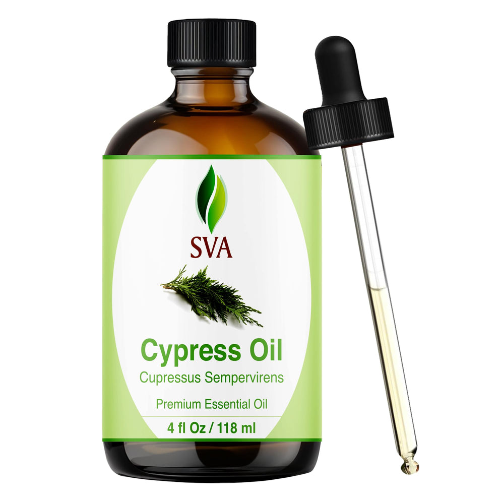 SVA Cypress Oil bottle with dropper for easy application and diffusion.