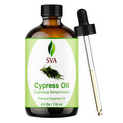 SVA Cypress Oil bottle with dropper for easy application and diffusion.