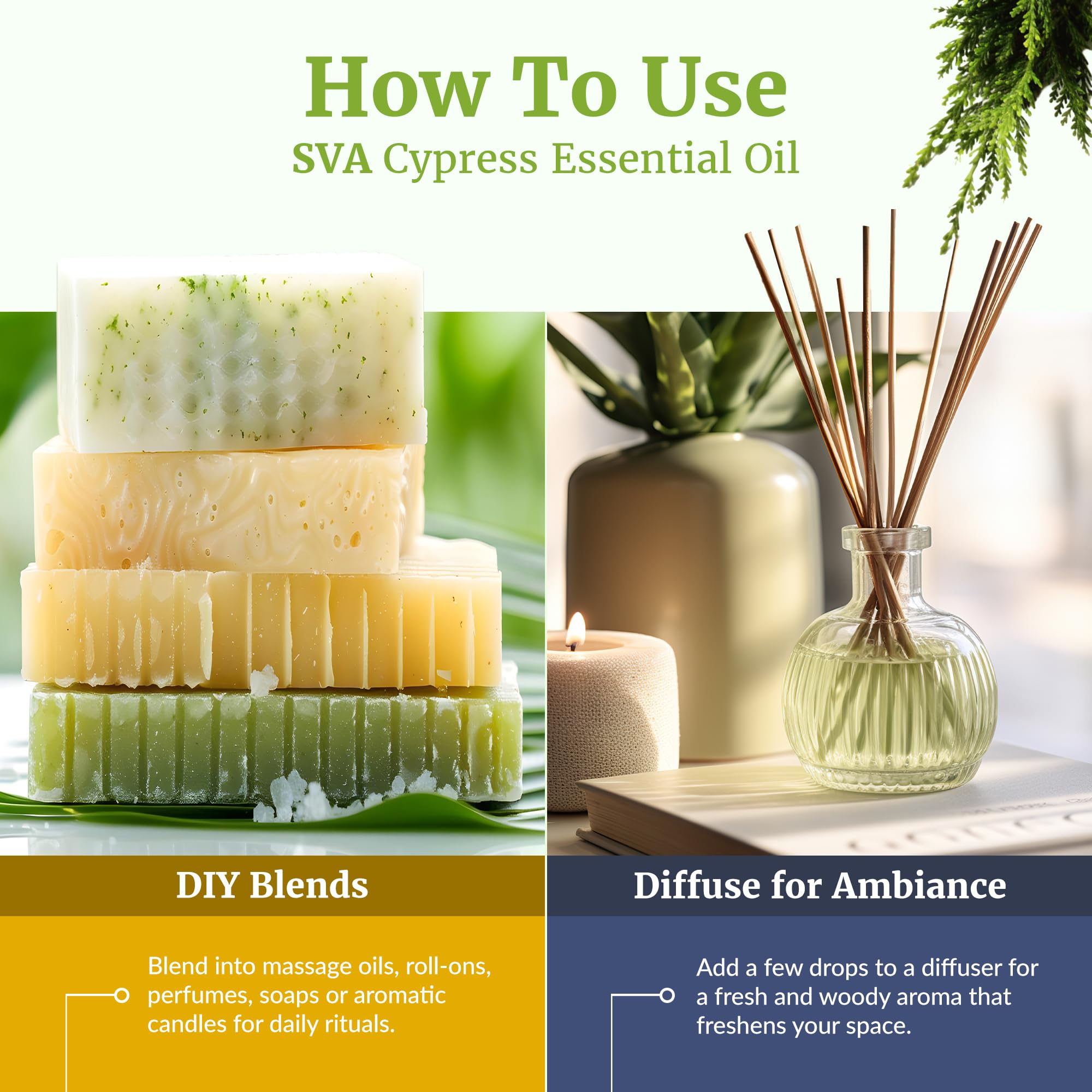 SVA Cypress Oil added to warm water for a relaxing foot bath.