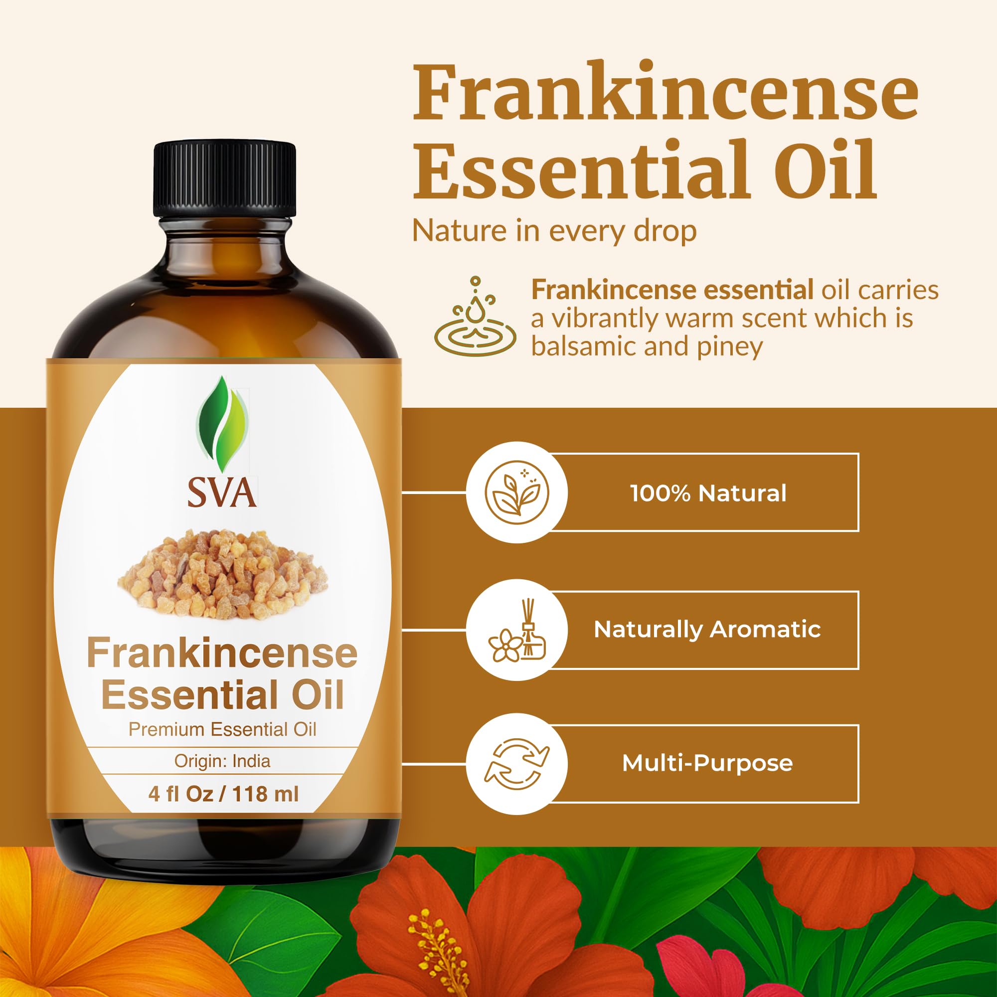 SVA Frankincense Essential Oil in diffuser for aromatic ambiance.
