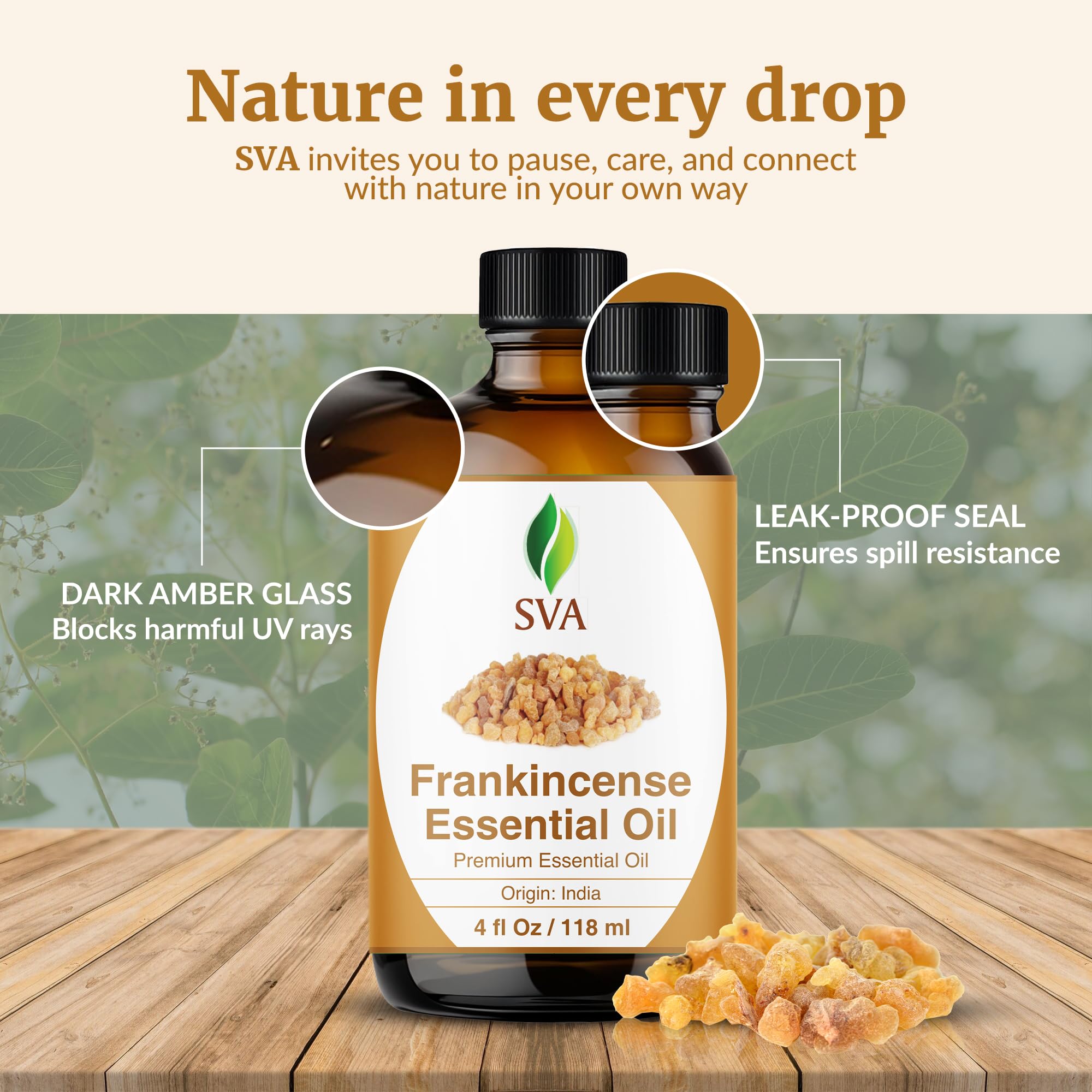 SVA Frankincense Essential Oil for soap making and bath products.