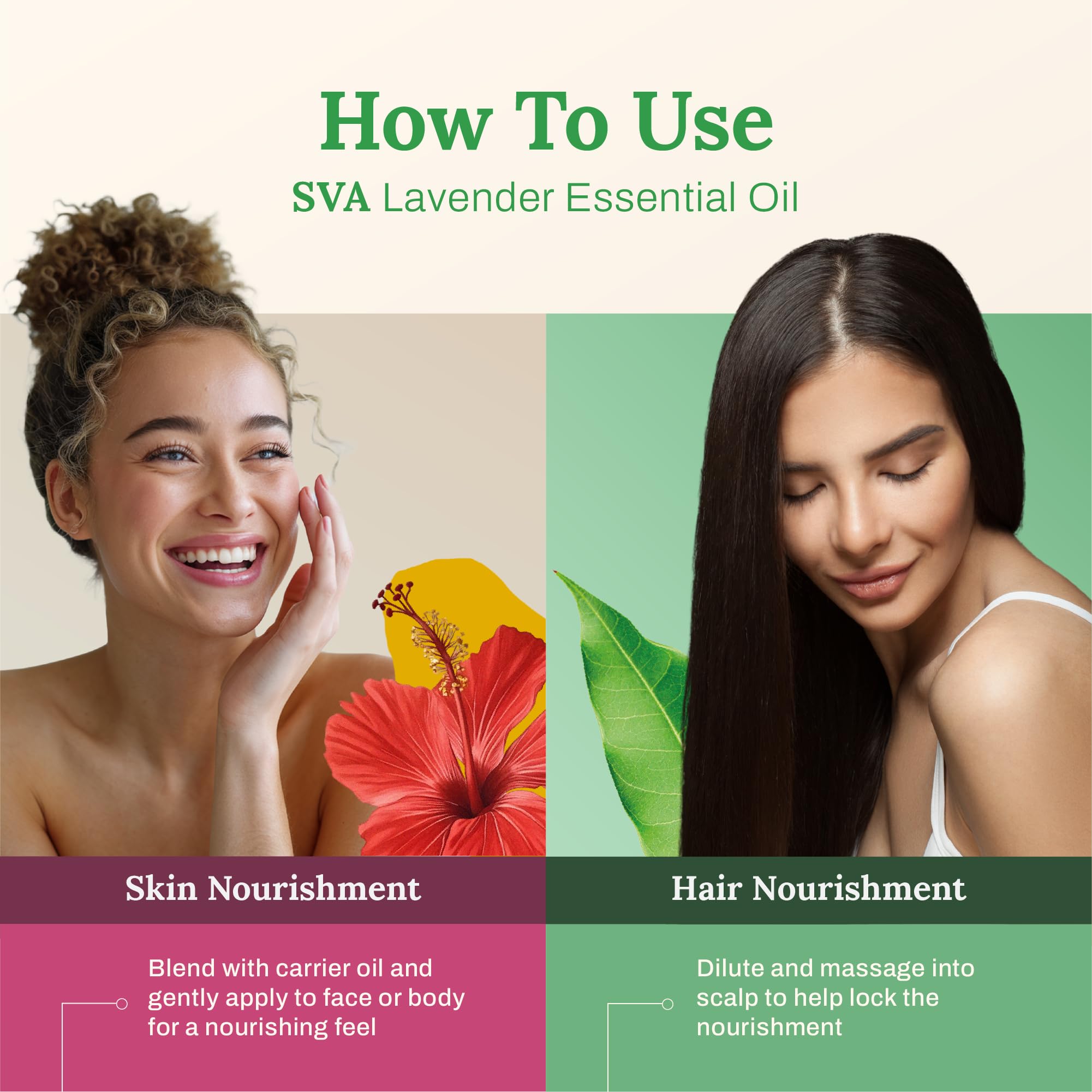 SVA Lavender Oil supports hair and scalp massage routines.