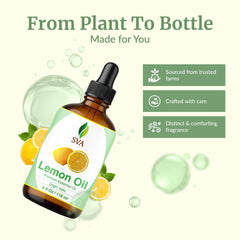 SVA ORGANICS Lemon Essential Oil skin-care application with carrier oil.