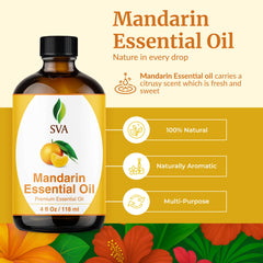  diffuser scene featuring SVA Mandarin Oil with uplifting citrus aroma.