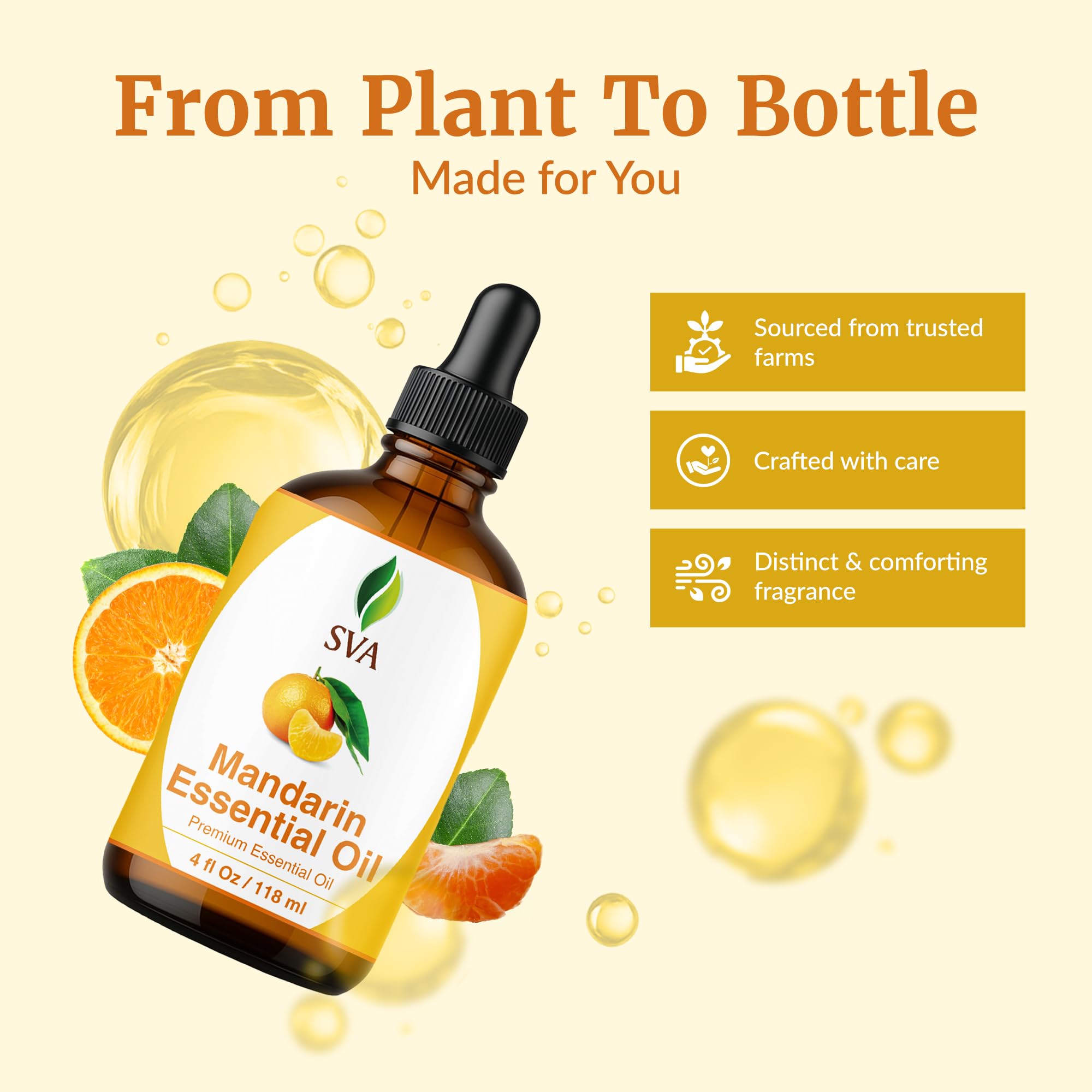A scalp massage with SVA Mandarin Oil demonstrates hair care use.