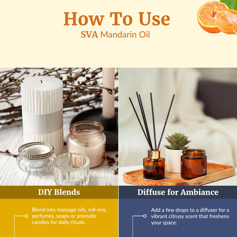 SVA Mandarin Oil demonstrates multipurpose uses for soaps and candles.